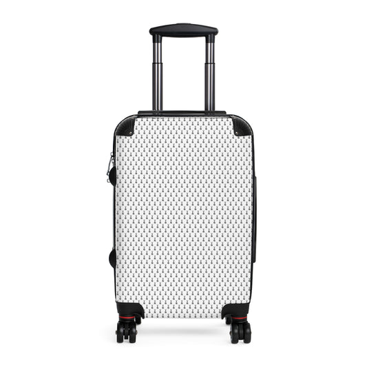 WHT. MONOGRAM SUITCASE