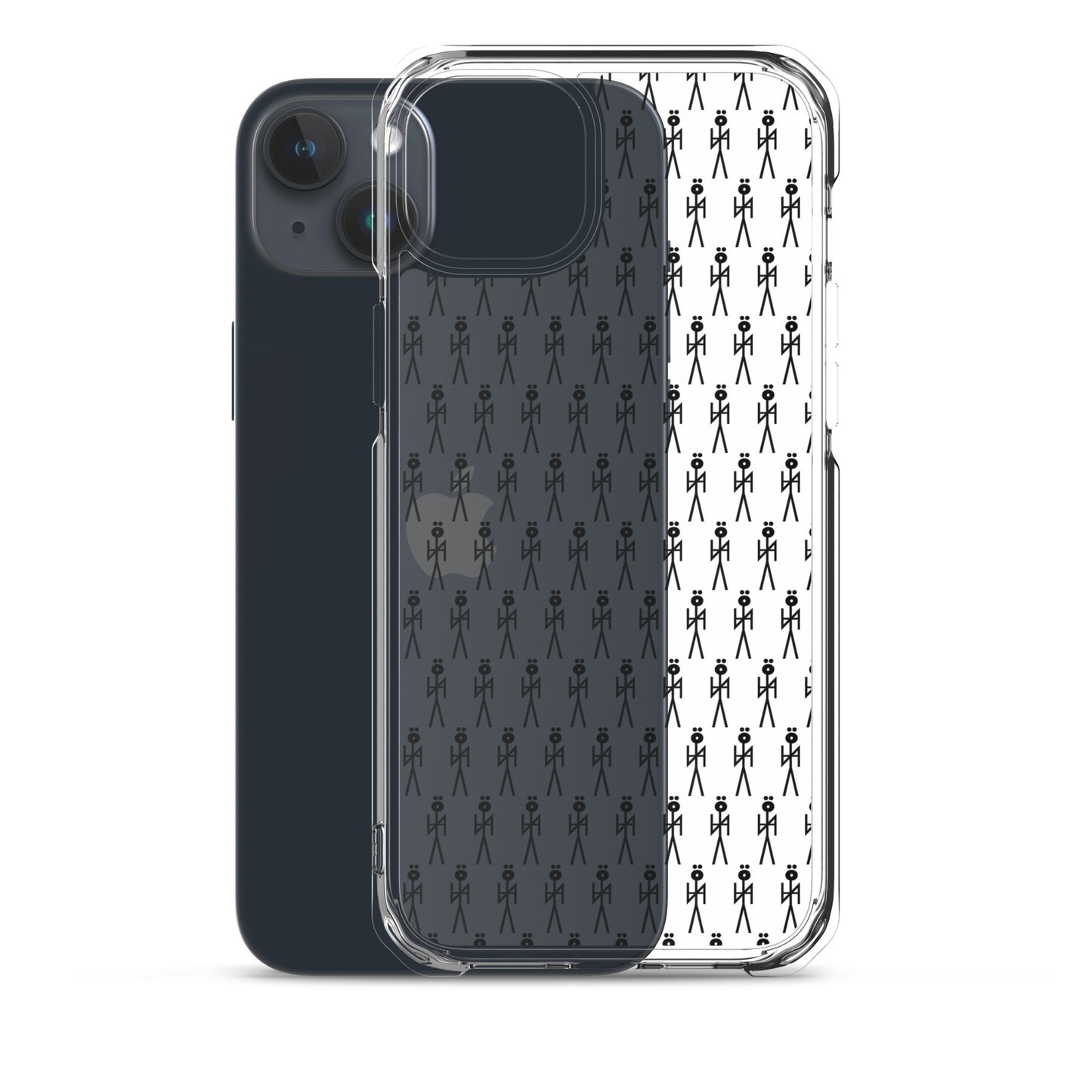 BLK. CLEAR MONOGRAM NYA MAN IPHONE CASE